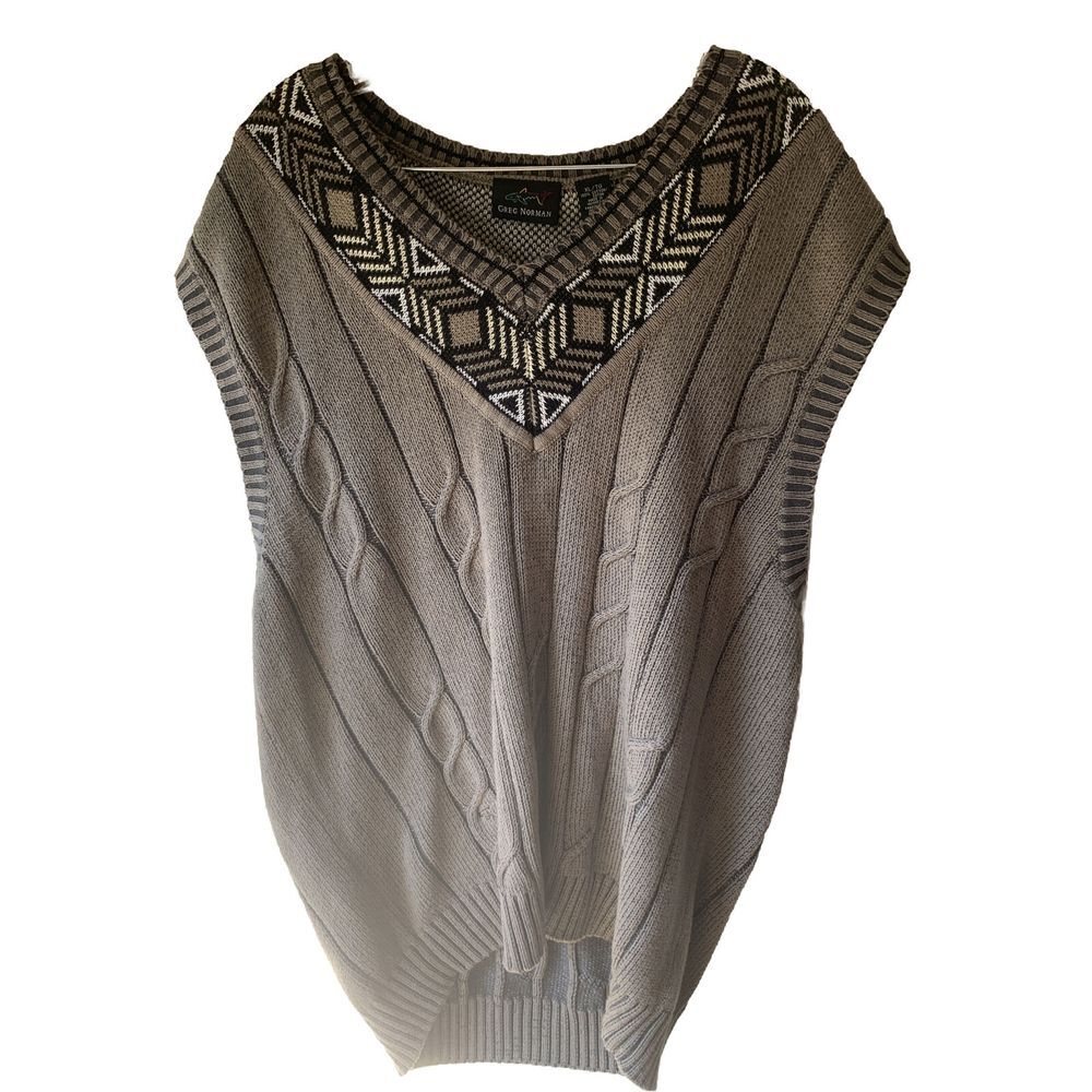 Greg Norman Collection Sweater Vest XL X-Large Pullover Golf  Vneck Mens NWoT